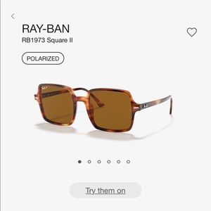 Ray-ban Lg Square Tortoise Polarized Sunglasses